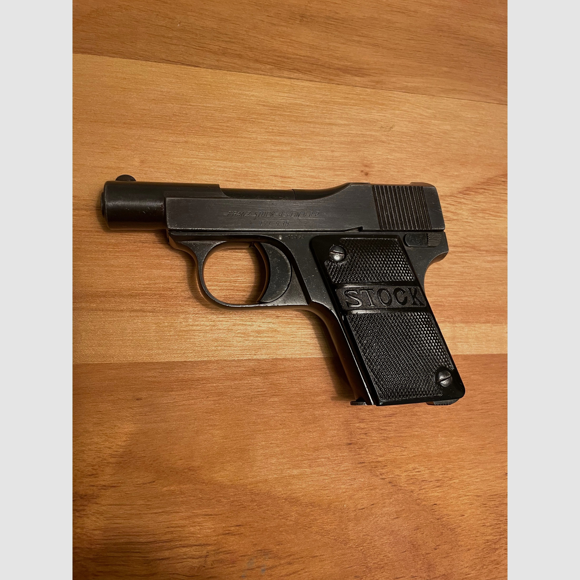 Franz Stock Pistole „Type 1“ Cal. 6,35, Berlin D.R.P.