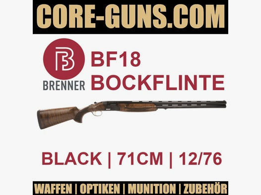 Brenner BF18 black 71cm Brenner Bockflinte Kaliber 12/76 sofort verfügbar - auch als Linksschäftung verfübar