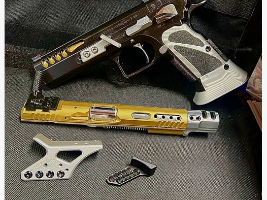 Tanfoglio Limited HC Custom Xtreme Pistole in .45ACP  mit  WS in 38Super Auto  IPSC Open Standard