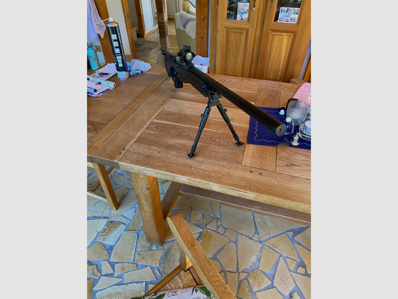 Well L96 Snipergewehr inkl. Zweibein und Zielfernrohr Springer 6mm BB schwarz