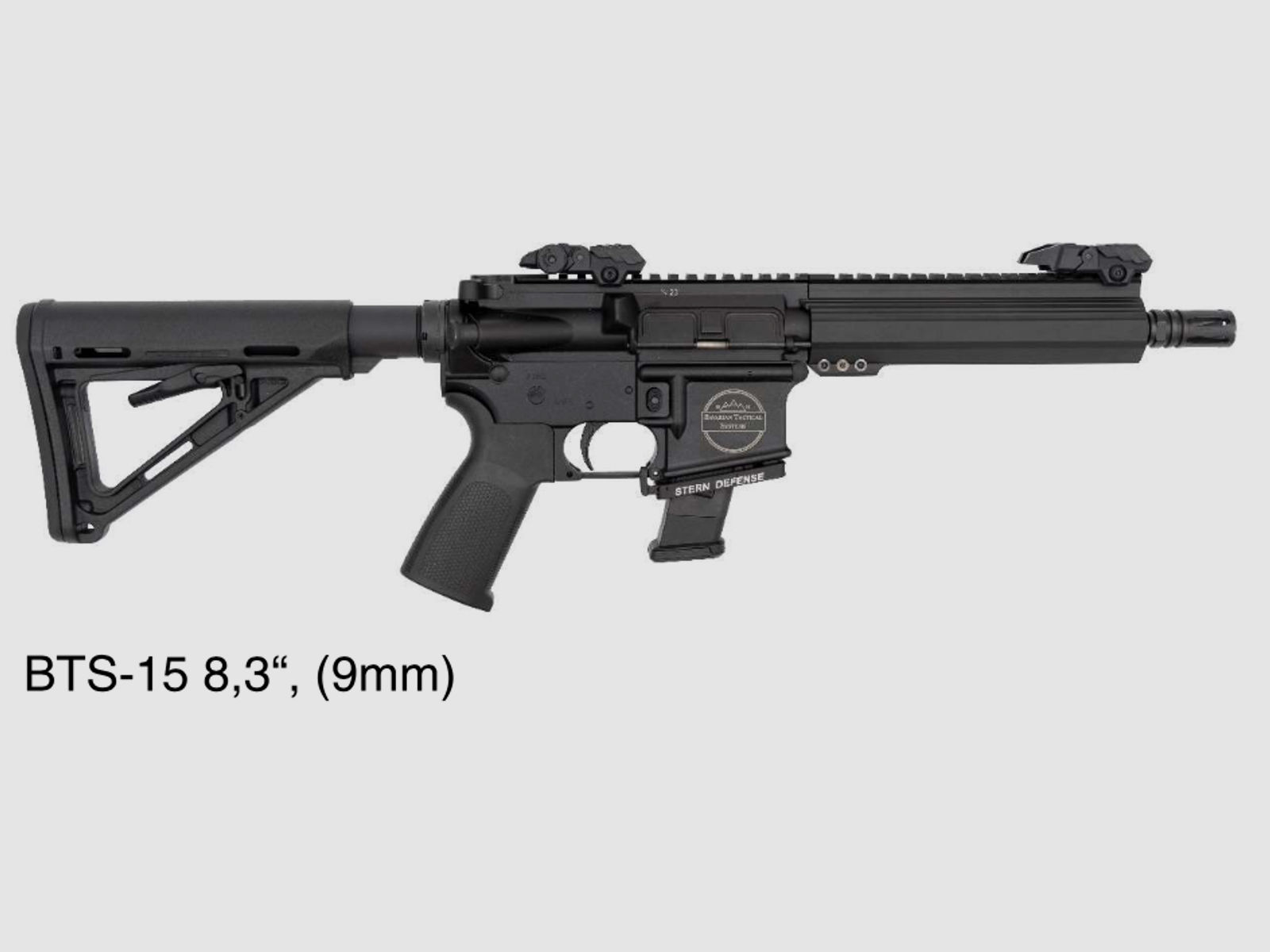 AR15 oder AR Wechselsystem in den Kalibern .223Rem, 9mm Luger, .300 AAC Blackout .450 Bushmaster 6,5 Grendel von BTS Bavarian Tactical Systems