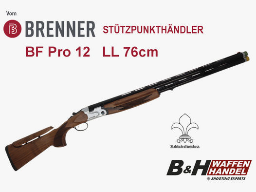 Brenner BF Pro 12 Bockdoppelflinte LL 76cm Stahlschrotbeschuss Bockflinte (vgl. BF18 / BF20)