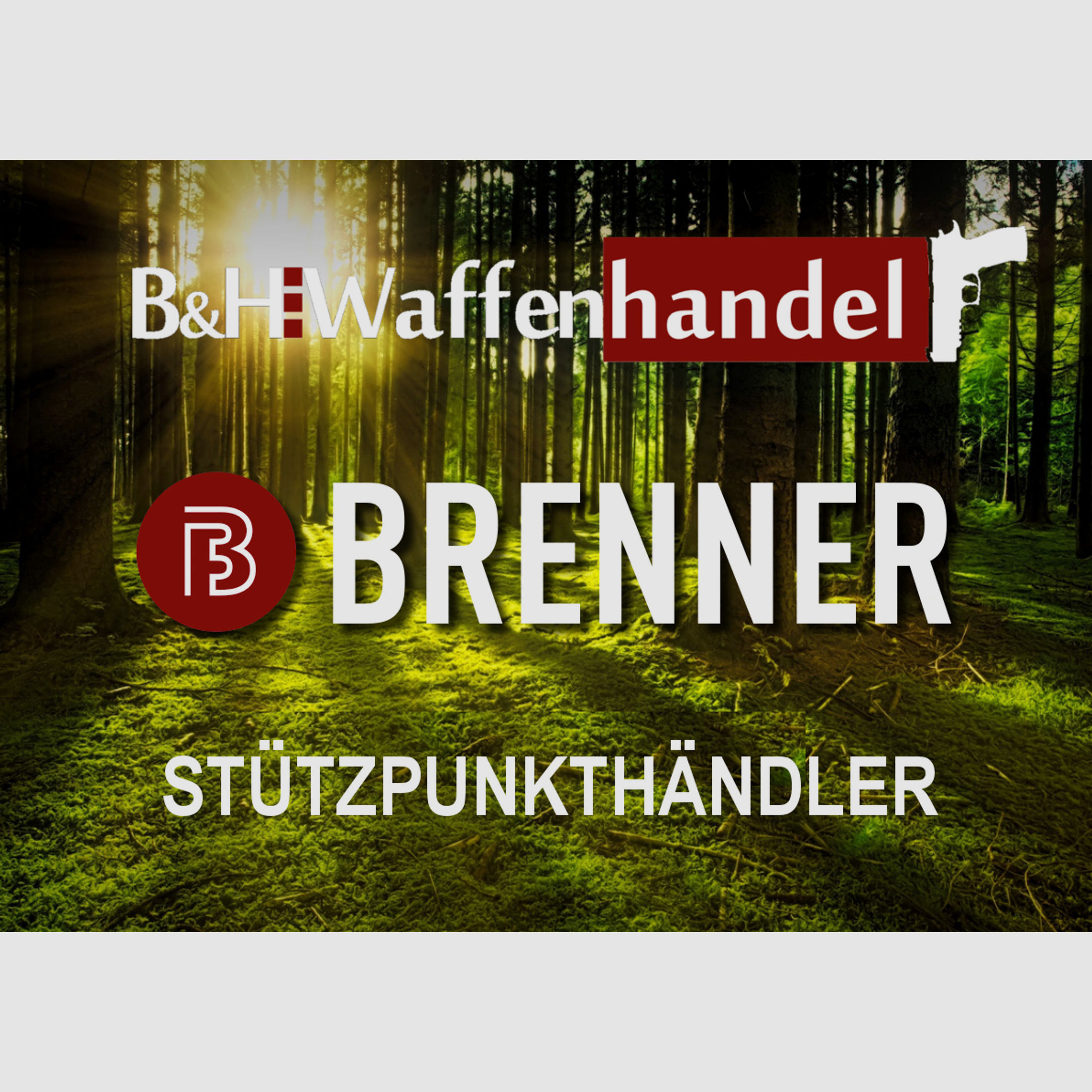 Auf Lager, Komplettset: Brenner BR20 Kunststoff- Schaft mit ZF Bushnell Nitro 2.5-15x50 (Parallaxe Verstellung)  (Best.Nr.: BR20PP7) Finanzierung möglich