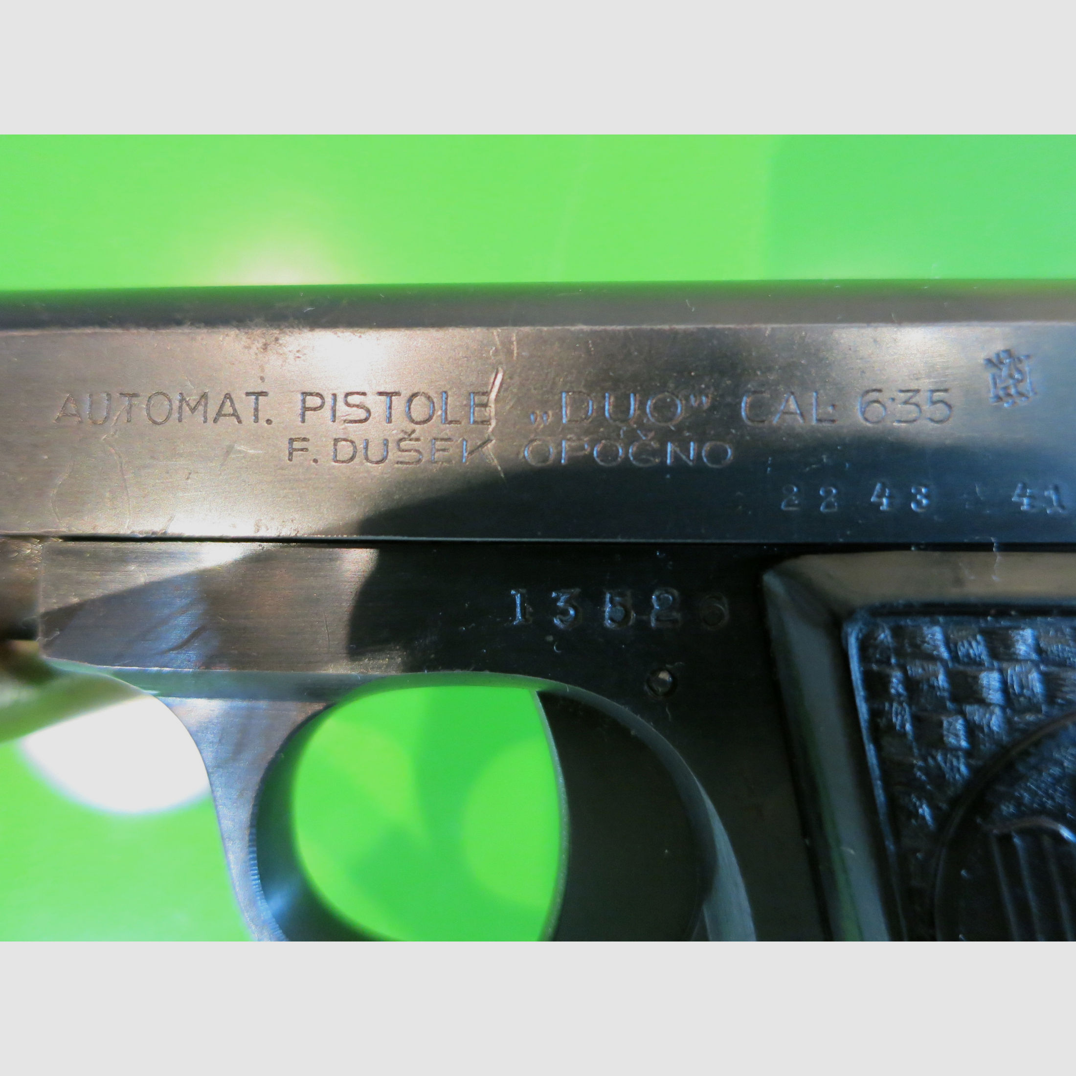 Halbautomatische Pistole, CZ Brünner Waffenwerke - F. Dusek DUO 6,35 mm (Pistole Z),  6,35mm Browning       #42