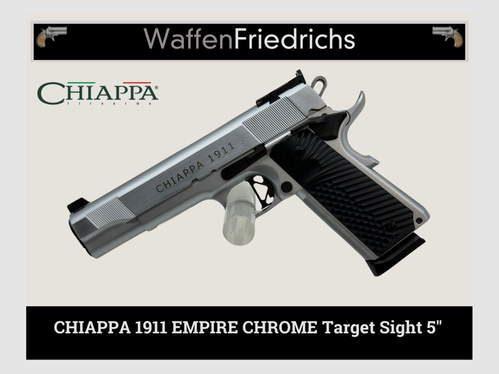 CHIAPPA Empire Chrome Target Sight 5" - WaffenFriedrichs