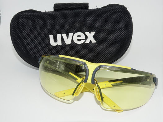 Schutzbrille Uvex i-3 gelb mit Etui