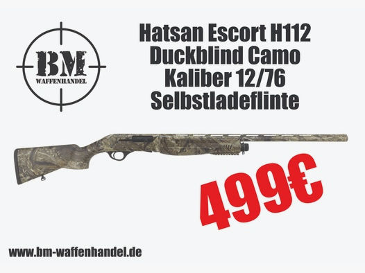 Selbstladeflinte Hatsan Escort H112 - Duckblind Camo 12/76 - 71cm - MC