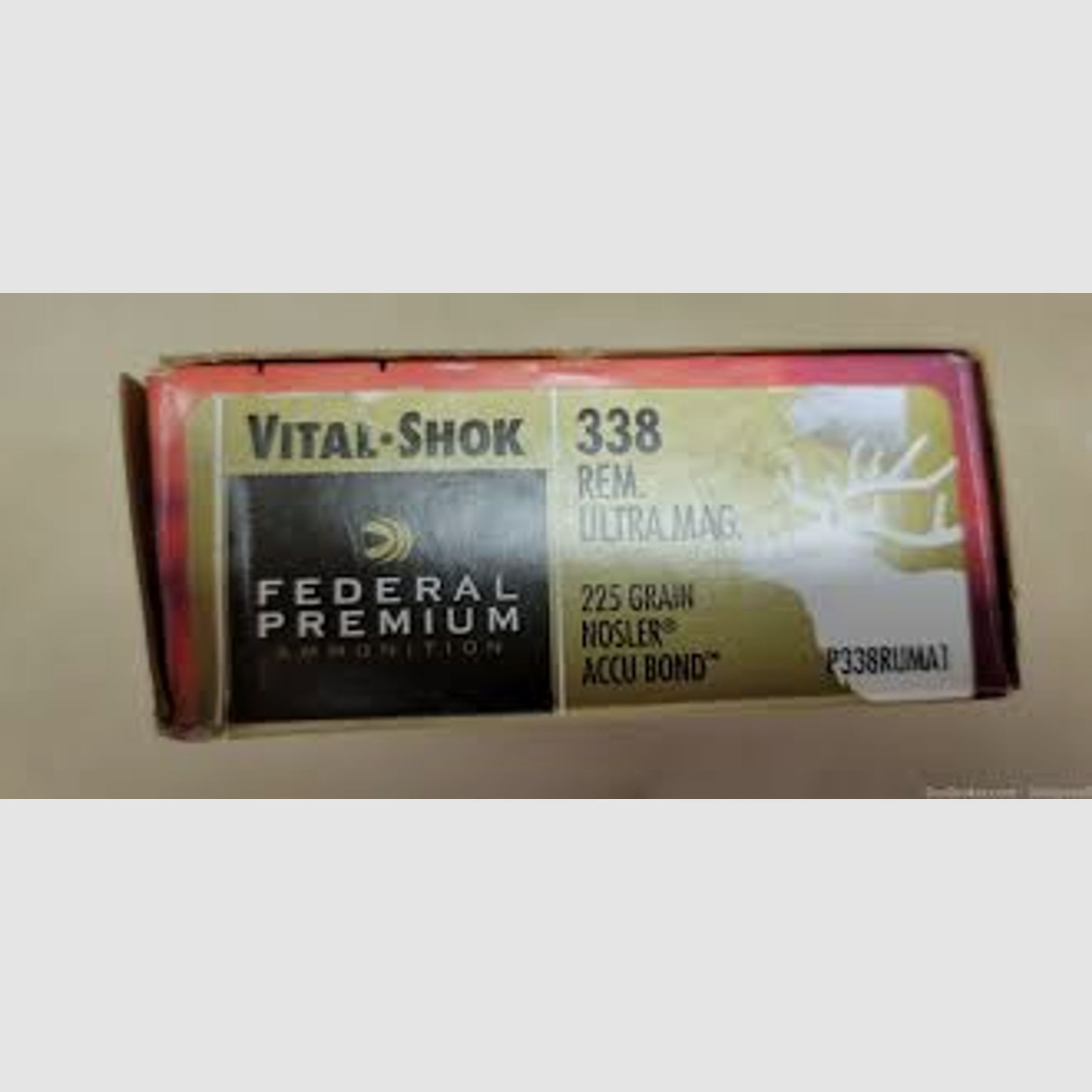 Büchsenpatronen Federal Premium Vital Shok Nosler Accu Bond .338 REM Ultra Mag. 225gr. !!!