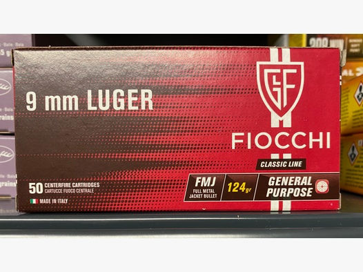 1000 Schuss Fiocchi 9mm Luger 9x19 124gr. FMJ     www.waffenhandel-kraus.de in Lauf bei Nürnberg 