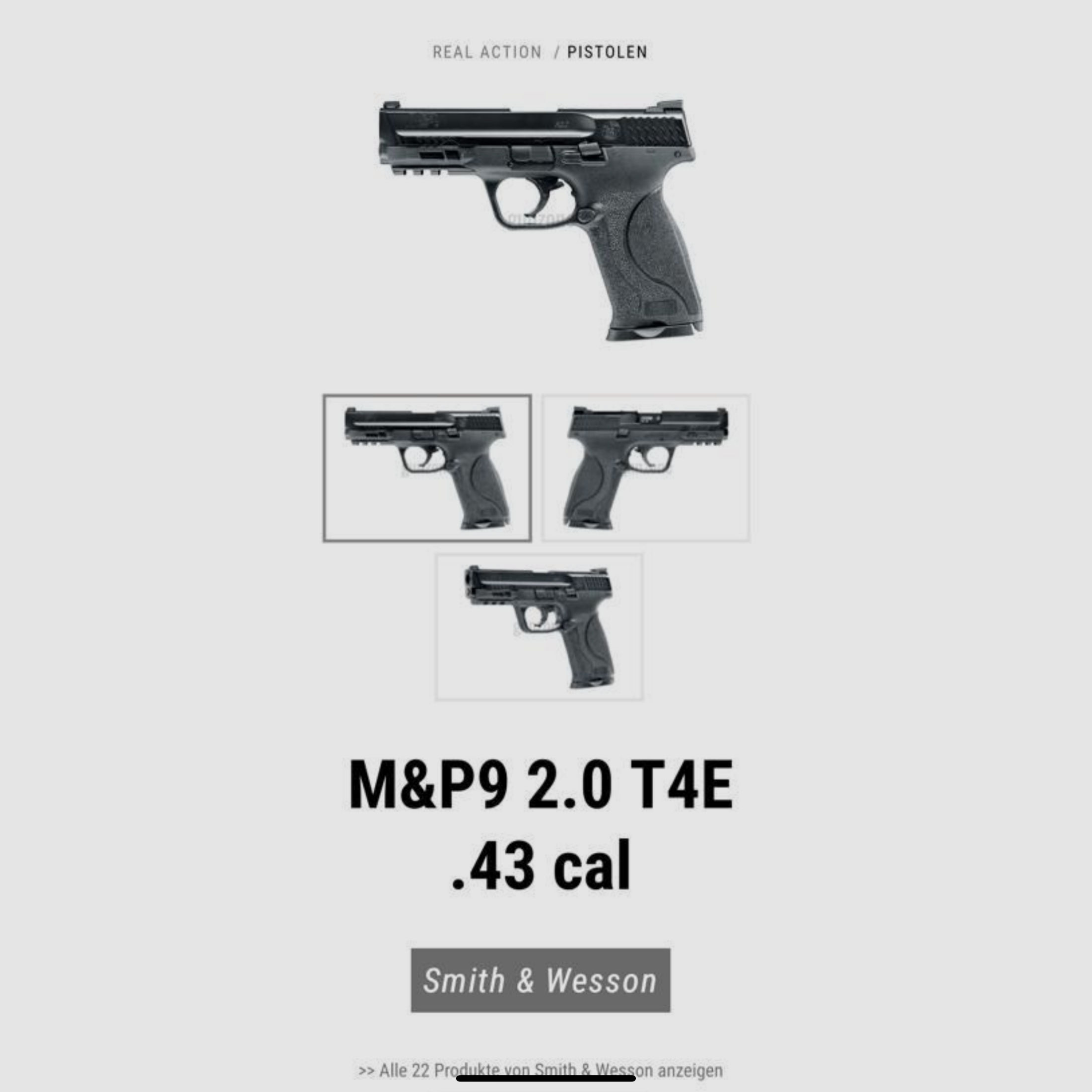 Smith & Wesson M&P9 2.0 T4E .43cal 