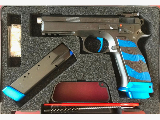 Ha. Pistole CZ 75 SP-01 Shadow "Boa" Blau, Pro Tuning, Kal. 9mmLuger, NEU sofort lieferbar!