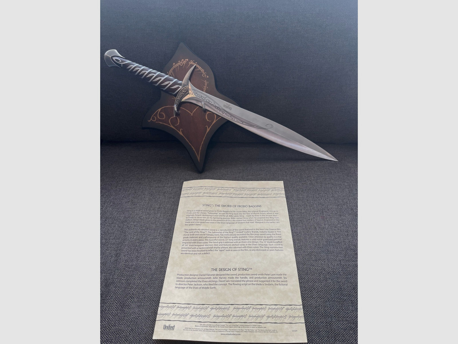 Herr der Ringe Schwert “Stich” das Schwert Frodo Beutlins