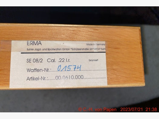 ERMA Einstecksystem SE 08/2 zur P. 08, im Kasten SN: 01574 Neu