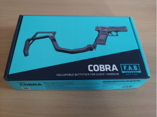 F.A.B. Defense Glock 17, 19 Cobra faltbarer Anschlagschaft schwarz / Pistolenschaft (Glock Modelle der GEN 2-5)