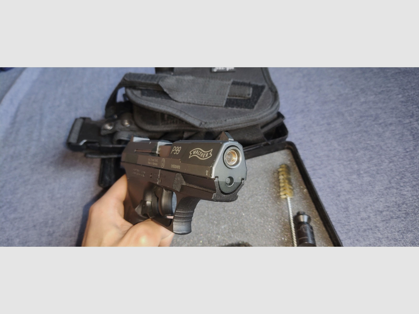 Schreckschuss Pistole Walther P99 PAK Holster Miltec