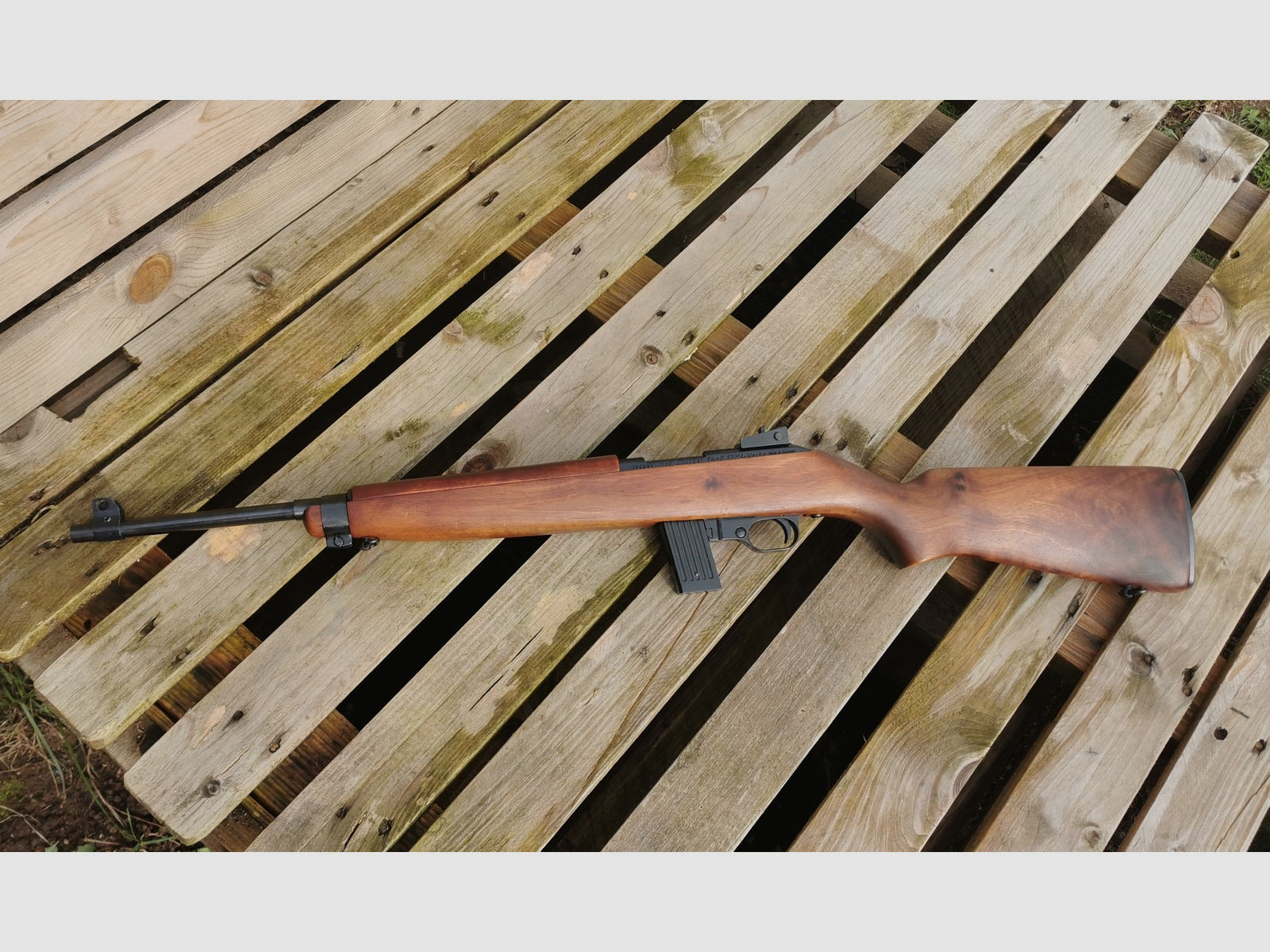 VHB .EGG1 Selbstladegewehr von Erma ( Halbautomatisch ), M1 Carbine WKII nachempfunden ,Kaliber 8mm Knall mit PTB 529