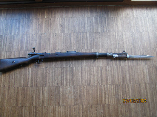 Mauser Karabiner K98  Portugal 1937 nummerngleich m Bajonett WaA-Stempel Alt Deko BKA 11 deactivated