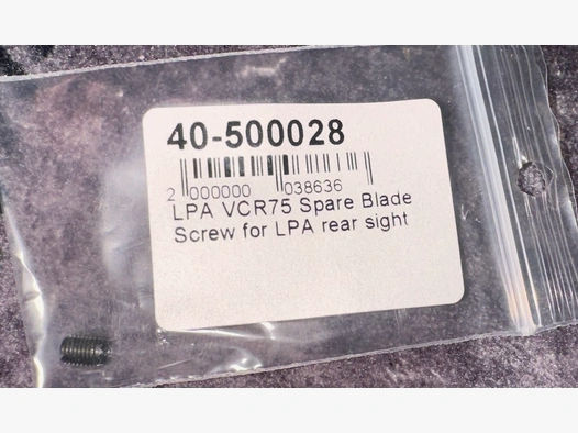 LPA VCR75 Spare Blade Screw for LPA rear sight Schraube
