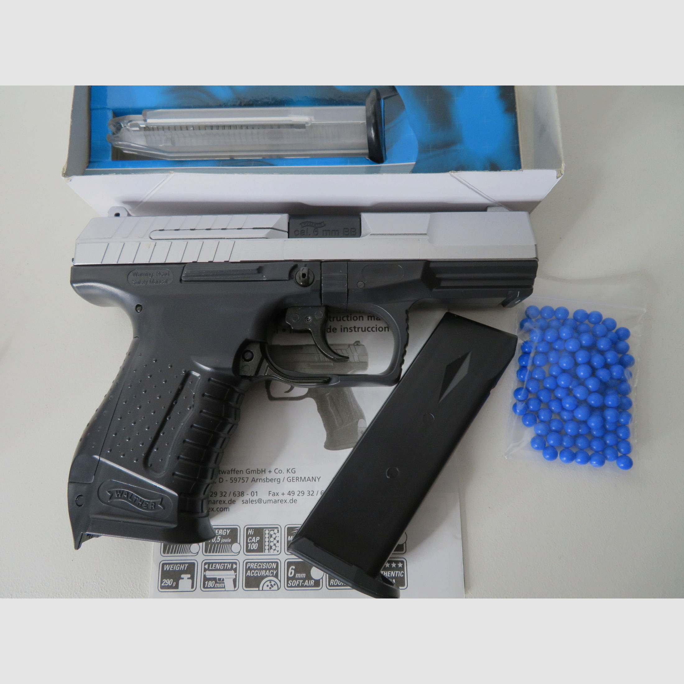 Walther P99 bicolor Softair Pistole DAO Federdruck 0,5Joule Umarex