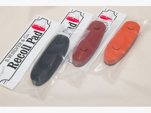 S.W. Silver Schaftkappe London rot - das Origial -  classic rubber recoil pad, Safari Gummischaftkappe No. 3