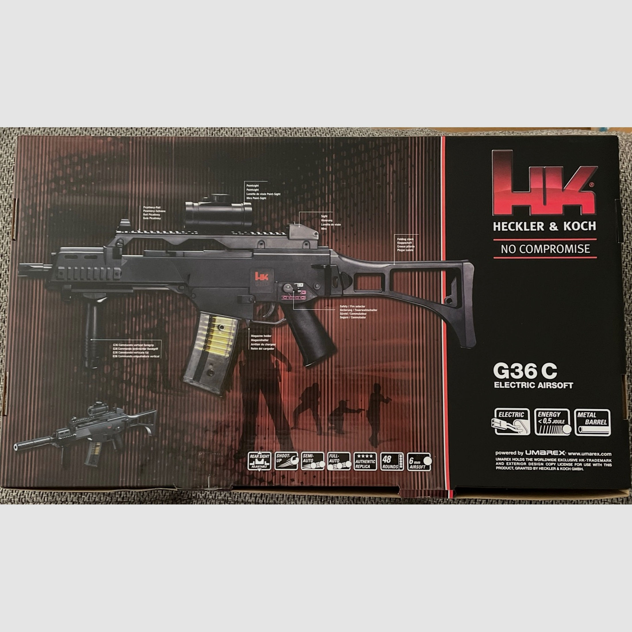 Heckler & Koch G36 C - AEG Softair im Kal. 6mm BB - Schwarz