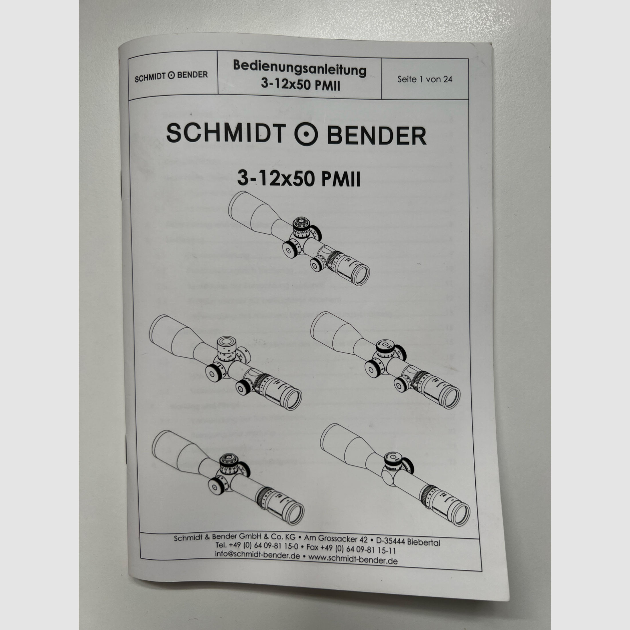 Schmidt & Bender Zielfernrohr 3-12x50 PM II/P 
