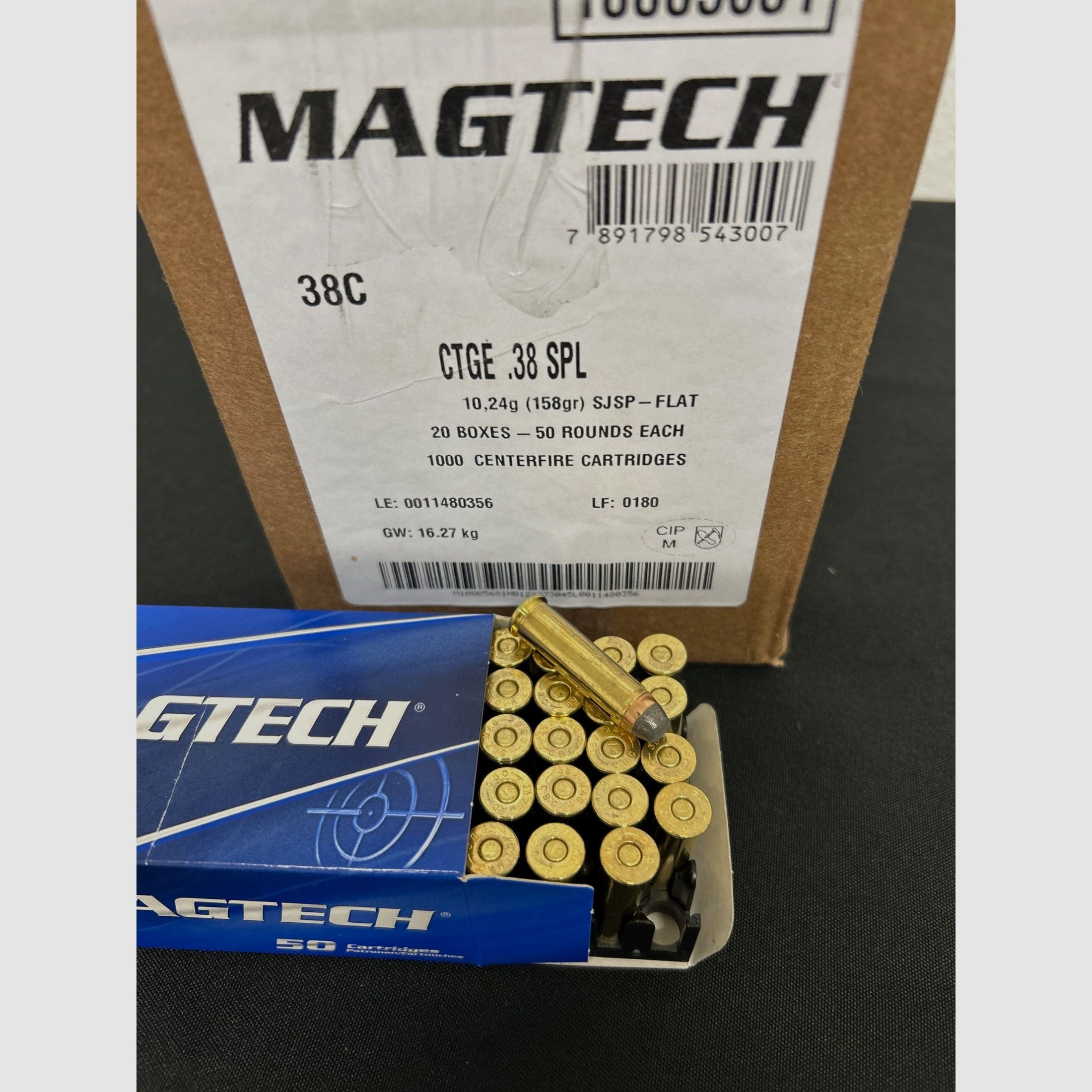 Magtech .38 Special SJSP 10,2g/158grs. 1000 Schuss