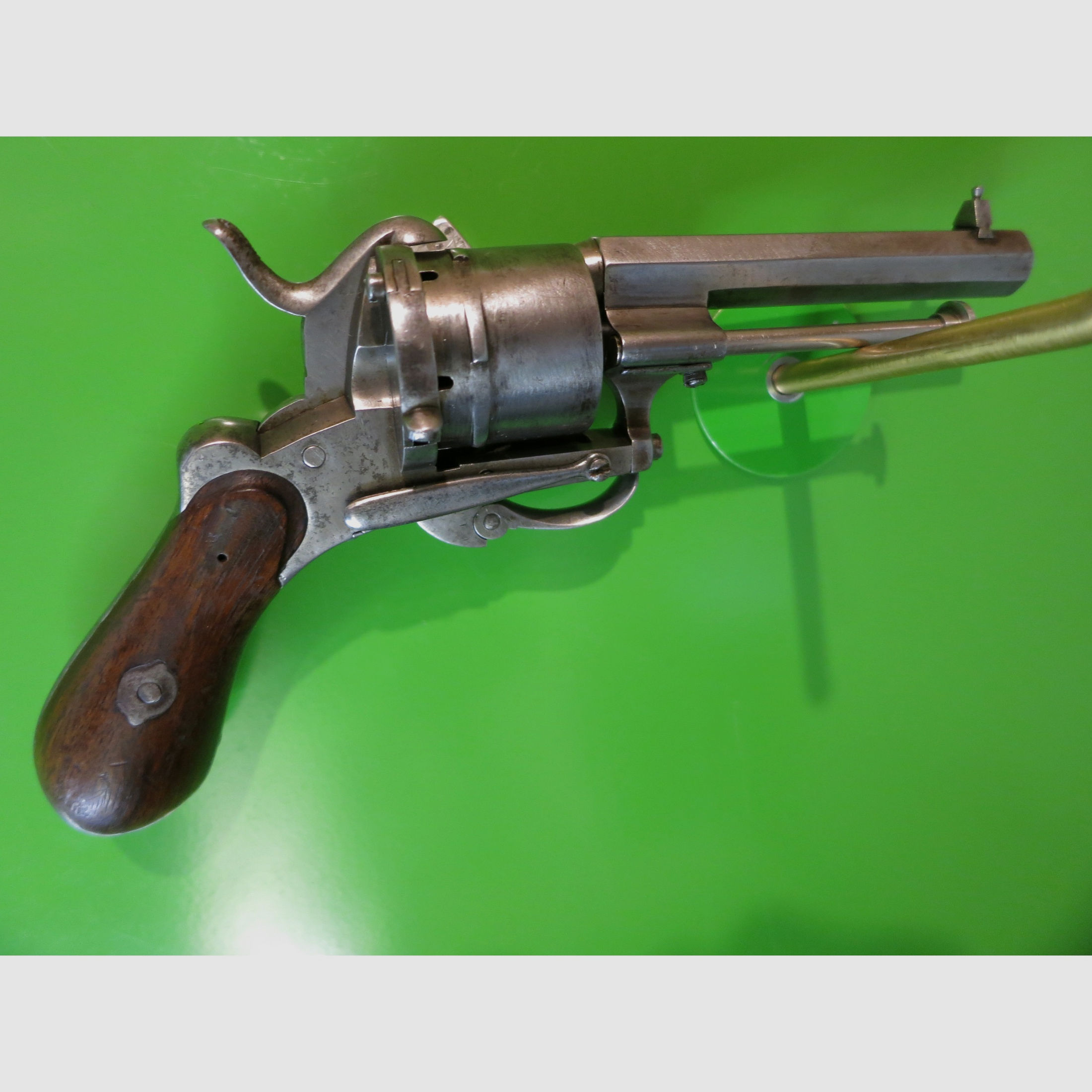 Revolver, Lefaucheux-Stiftfeuerrevolver M1858, Kal. 7 mm, Zivileproduktion     #87