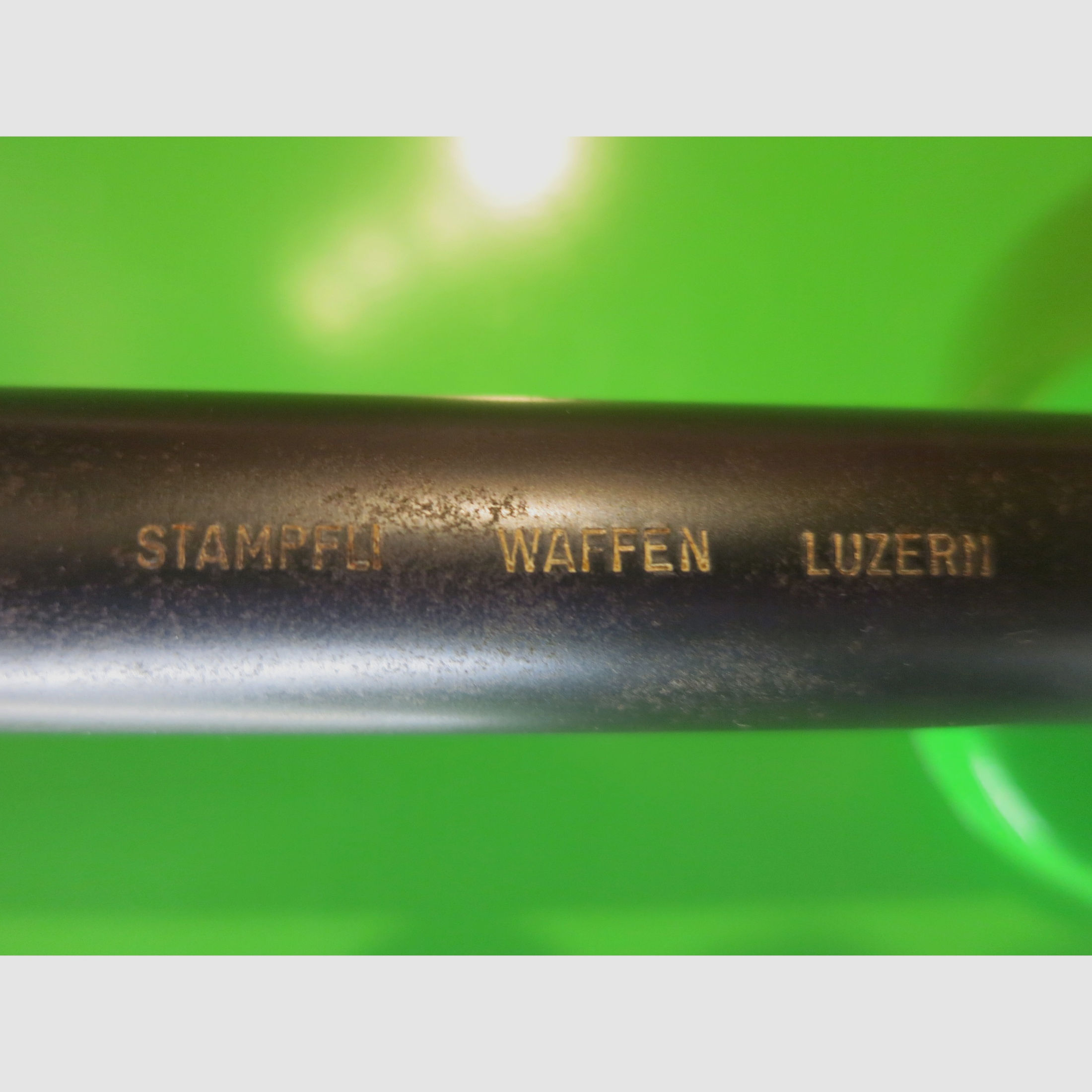 Schwerer Matchlauf 62 cm, ca. 22 mm stark mit System, Verschluß und Diopter, 22lr         #42