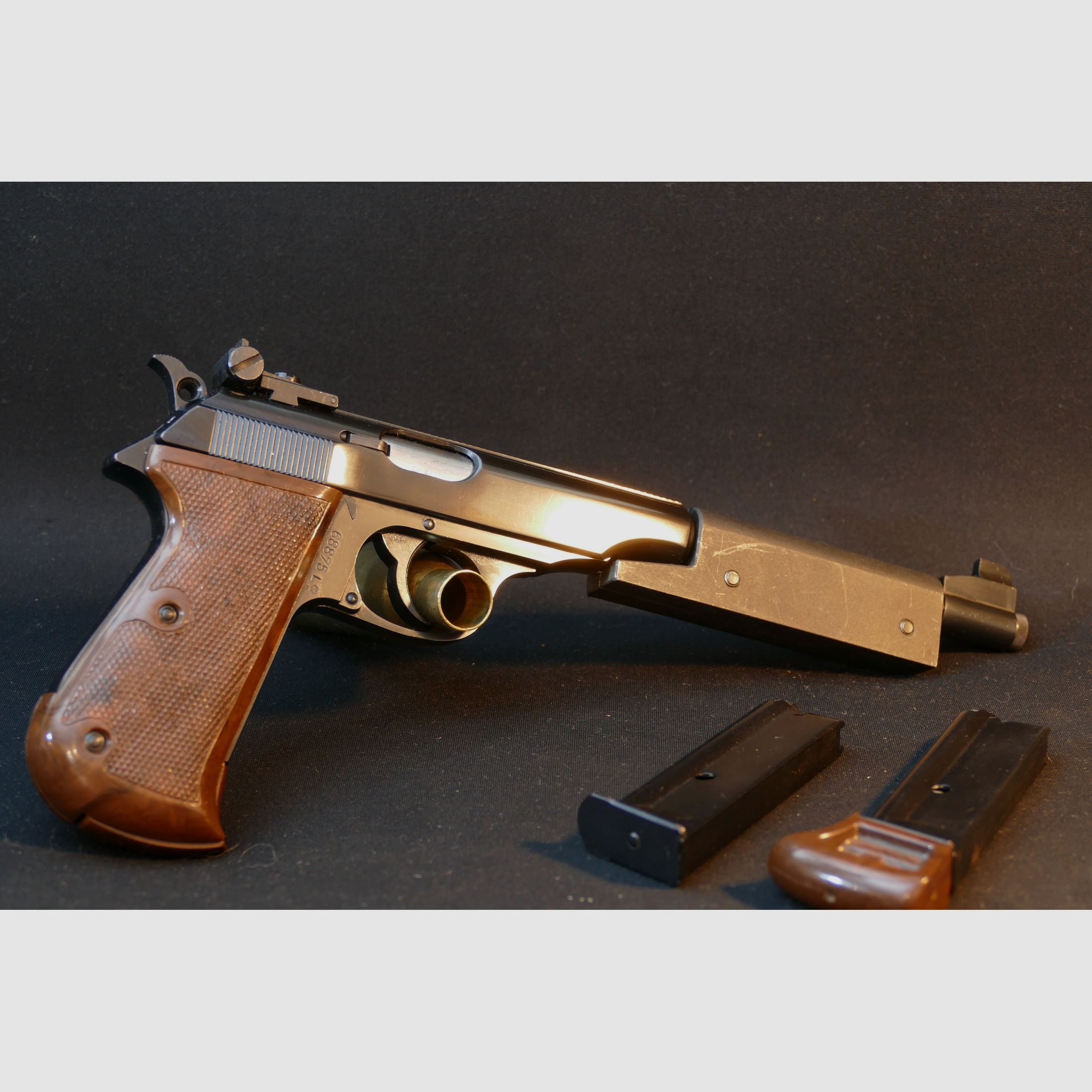 Walther PP Sport C Langversion, .22lr, 1964, Laufgewicht, Micrometervisier, Sportpistole, WHB63