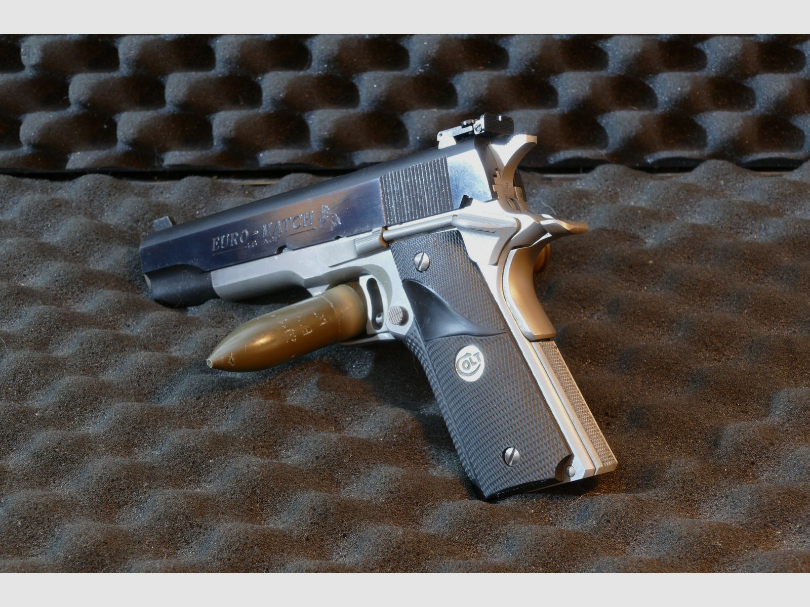 Colt 1911, .45ACP / .45Auto, EURO-MATCH Nr. 255 von 500, vollständiges Zubehör, top Zustand WHB122