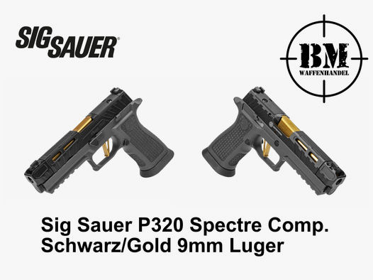 Sig Sauer P320 Spectre Comp. Schwarz/Gold 9mm Luger - Selbstladepistole