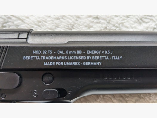 Umarex Beretta M92 FS HME Metallschlitten Springer 6mm BB schwarz