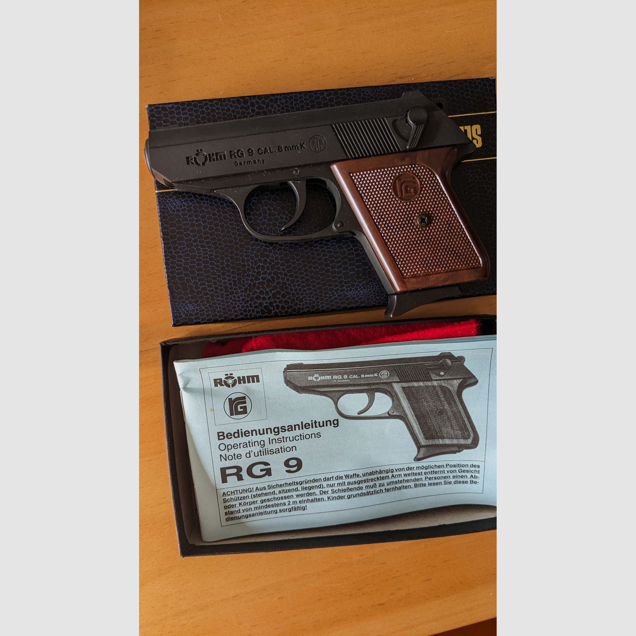 *NEU* Röhm RG 9, 8mm Knall, Sammlerpistole, zzgl. 4 Schuss Knallmunition, PTB 413 