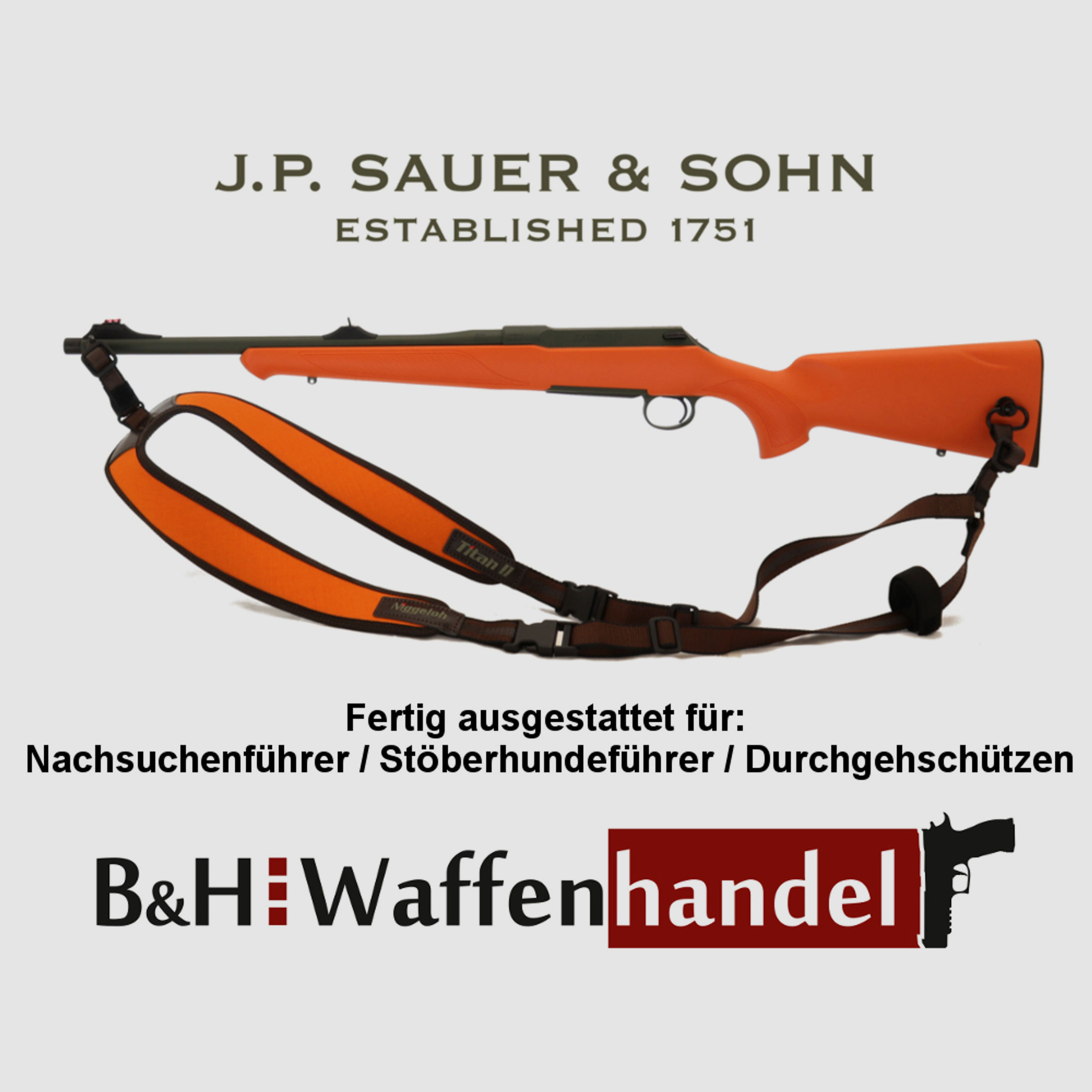 sofort lieferbar: Sauer & Sohn S 100 B&H Drückjagd .308 - Paket 8 - Nachsuche