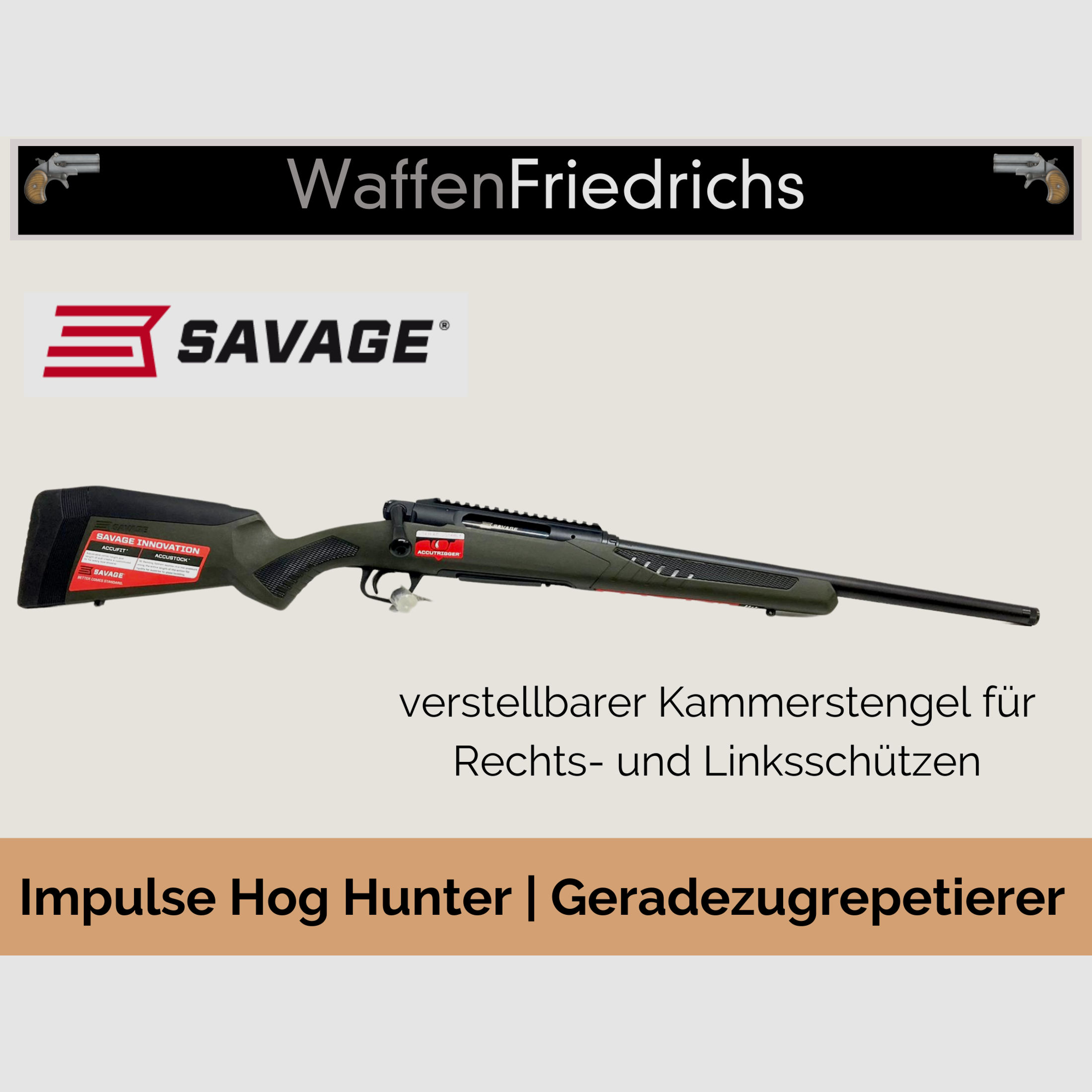 SAVAGE IMPULSE | Hog Hunter | für Links- und Rechtsschützen - WaffenFriedrichs