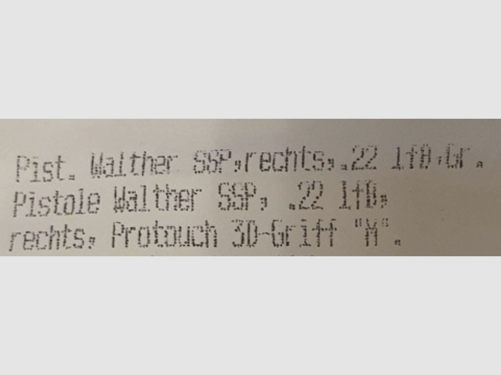 Walther SSP Rechts 22 lfb
