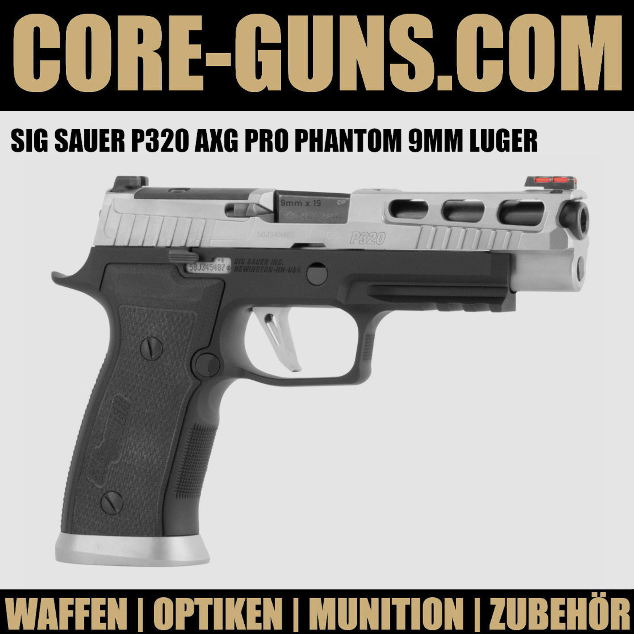 Sig Sauer P320 AXG Pro PHANTOM 9mm Luger - NEU MASTERSHOP GUN