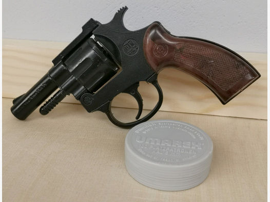 Schreckschussr Revolver UMAREX Model 343, Kaliber 6mm Platzpatronen, Signalbecher