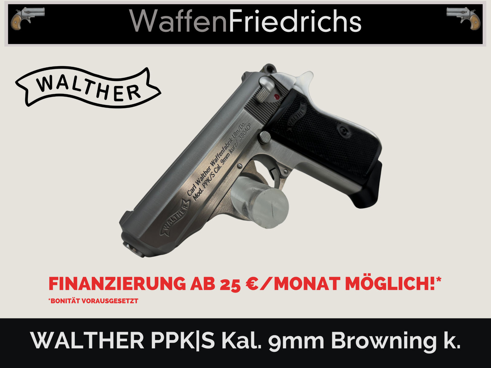 Walther PPK S Stainless - WaffenFriedrichs