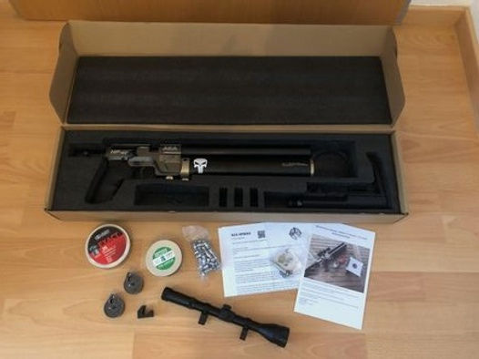 Aea Hp Max 9mm mit viel Zubehör Luftdruckgewehr+ Diabolos + Magaziene + Einzellader + Exportkit.....