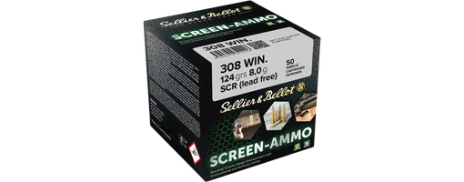 Sellier & Bellot .308 Win. Screen-Ammo SCR Zink 8,0g/124grs.