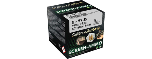 Sellier & Bellot 8x57 IS Screen-Ammo SCR Zink 9,0g/140grs.