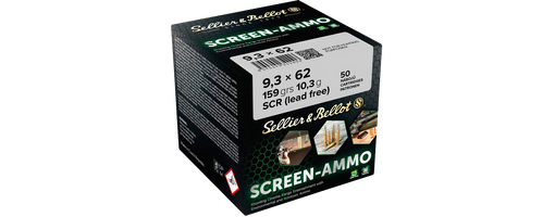 Sellier & Bellot 9,3x62 Screen-Ammo SCR Zink 10,3g/159grs.
